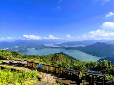 リニューアルした　レインボーライン山頂公園から三方五湖を楽しむ