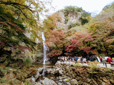 箕面の大瀧から瀧安寺　紅葉を整地道と山道から楽しんでみよう